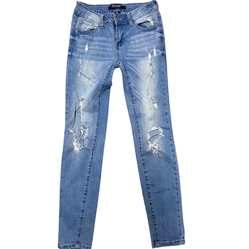 Wax Jeans Destroyed Skinny Jeans 26